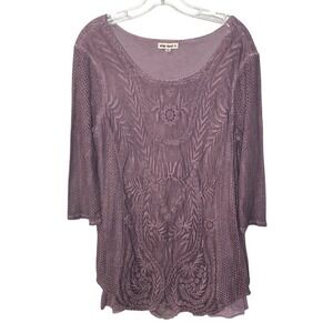Indigo Thread Co. Mauve Tunic Blouse‎